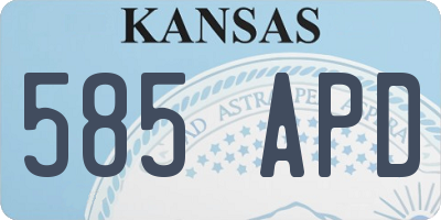 KS license plate 585APD