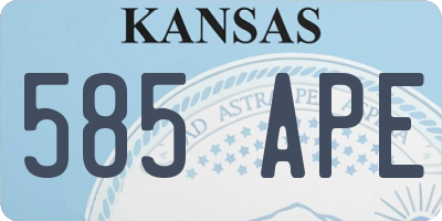 KS license plate 585APE