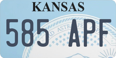 KS license plate 585APF