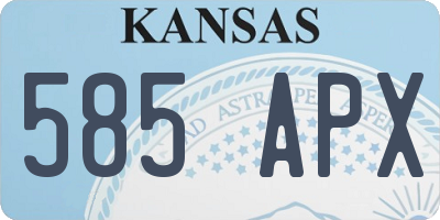 KS license plate 585APX