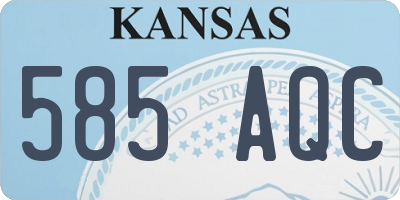 KS license plate 585AQC