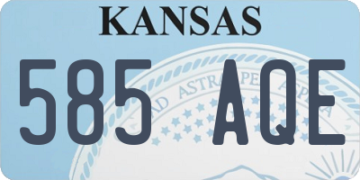 KS license plate 585AQE