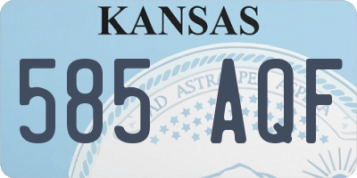 KS license plate 585AQF