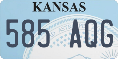 KS license plate 585AQG