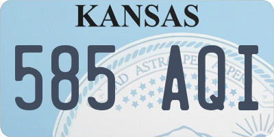 KS license plate 585AQI