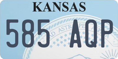 KS license plate 585AQP