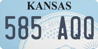 KS license plate 585AQQ