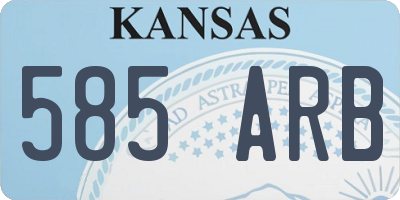 KS license plate 585ARB
