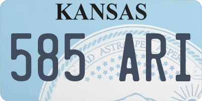 KS license plate 585ARI