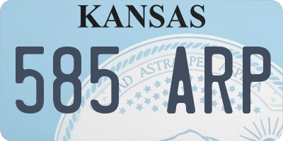 KS license plate 585ARP