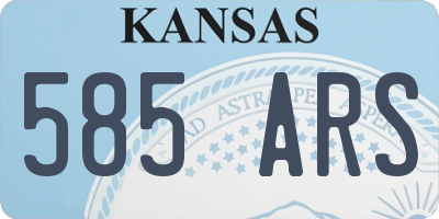 KS license plate 585ARS