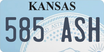KS license plate 585ASH