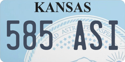 KS license plate 585ASI