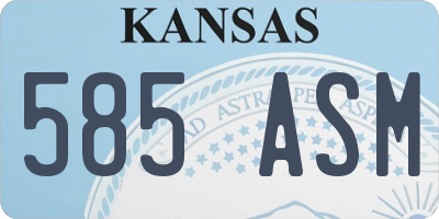 KS license plate 585ASM