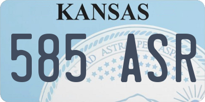 KS license plate 585ASR