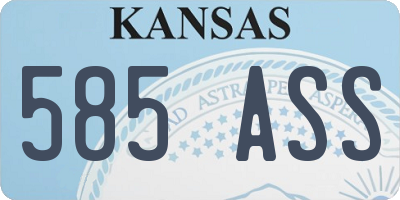 KS license plate 585ASS