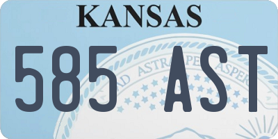KS license plate 585AST
