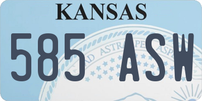 KS license plate 585ASW