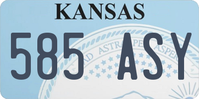 KS license plate 585ASY