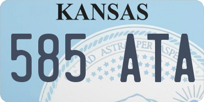 KS license plate 585ATA
