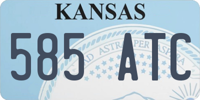 KS license plate 585ATC
