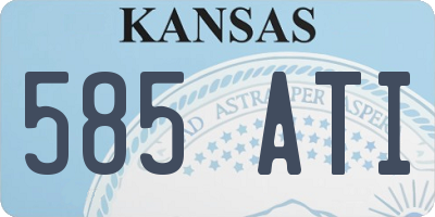 KS license plate 585ATI