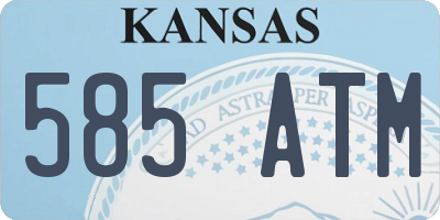 KS license plate 585ATM