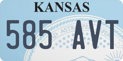 KS license plate 585AVT