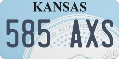 KS license plate 585AXS