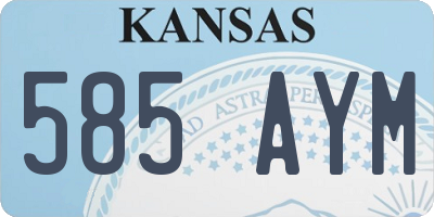 KS license plate 585AYM