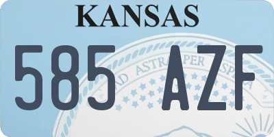 KS license plate 585AZF