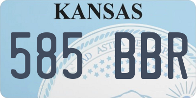 KS license plate 585BBR