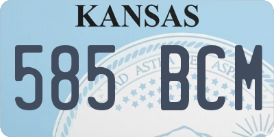 KS license plate 585BCM