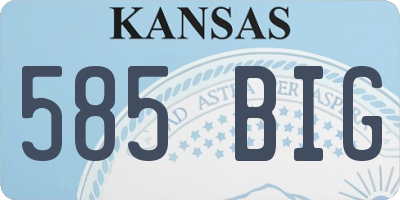 KS license plate 585BIG
