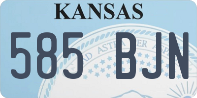 KS license plate 585BJN