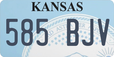 KS license plate 585BJV