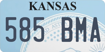KS license plate 585BMA