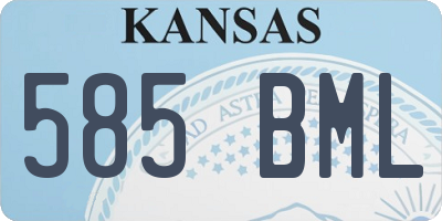 KS license plate 585BML