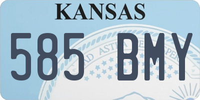 KS license plate 585BMY