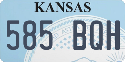 KS license plate 585BQH