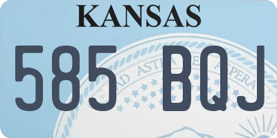 KS license plate 585BQJ