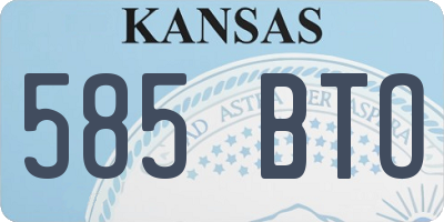 KS license plate 585BTO