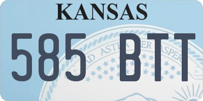 KS license plate 585BTT