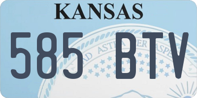 KS license plate 585BTV