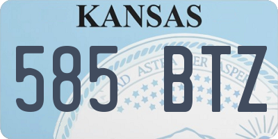 KS license plate 585BTZ