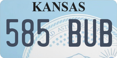 KS license plate 585BUB