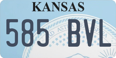 KS license plate 585BVL
