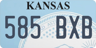 KS license plate 585BXB