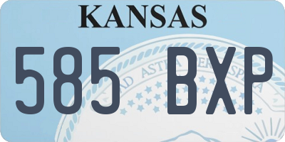 KS license plate 585BXP
