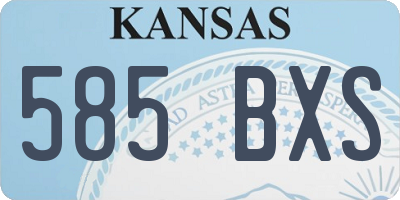 KS license plate 585BXS